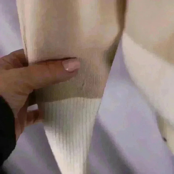 KNIT TURTLENECK SWEATER-BEIGE LADIES - SIZE L - Picture 12 of 14